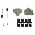 Amphenol Communications Solutions Die Cast Zinc Straight D-Sub Backshell, 15 Way Strain Relief 8655MH1502BKLF