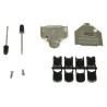 Amphenol Communications Solutions Die Cast Zinc Straight D-Sub Backshell, 15 Way Strain Relief 8655MH1502BKLF