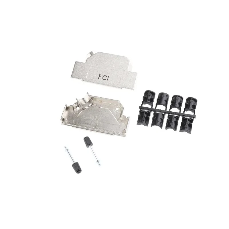 Amphenol Communications Solutions 8655MHR Series Die Cast Zinc Angled D-Sub Backshell 37 Way Strain Relief 8655MHRA3701KLF