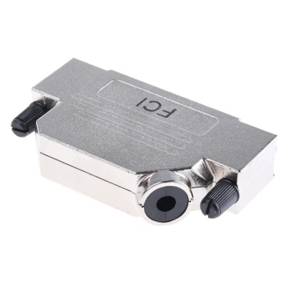 Amphenol Communications Solutions 37 Way Die Cast Zinc Angled D-Sub Backshell with Strain Relief 8655MHRA3702KLF