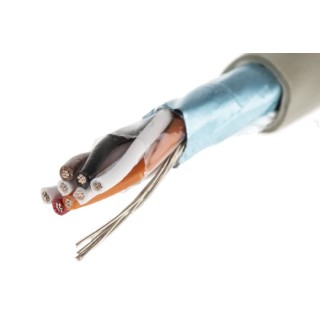 Alpha Wire Pro-Tekt Series Data Cable 4 Pairs 8 Cores 0.23 mm² 50 m Grey Sheath Polyvinyl Chloride B963042 GE321