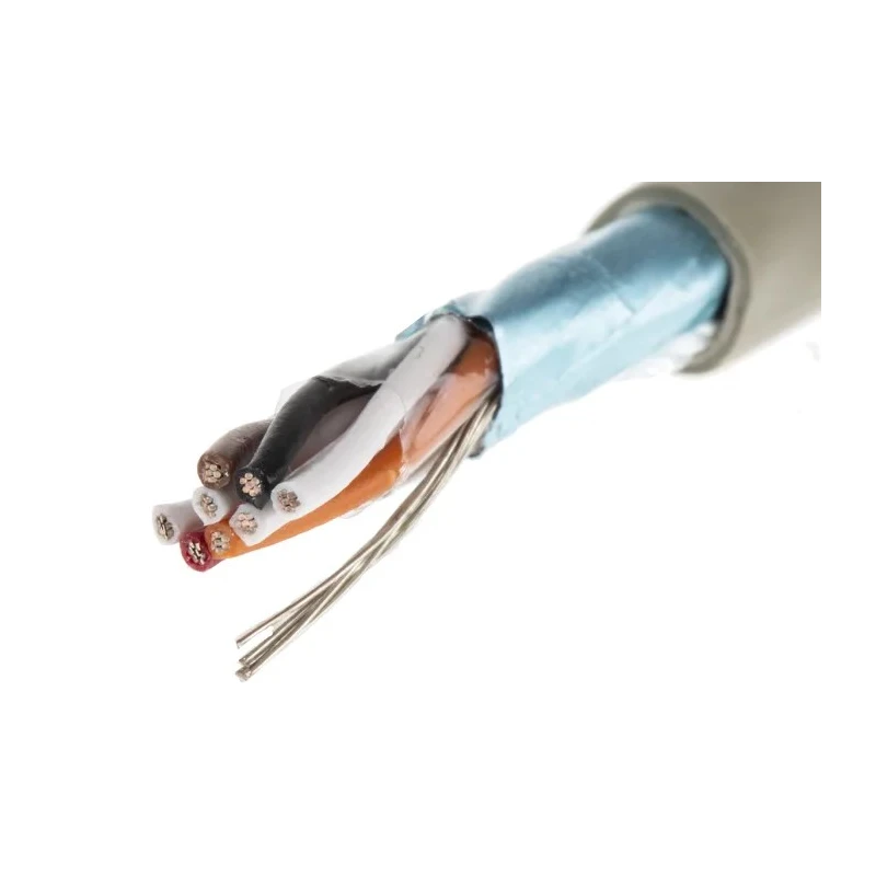 Alpha Wire Pro-Tekt Series Data Cable 4 Pairs 8 Cores 0.23 mm² 50 m Grey Sheath Polyvinyl Chloride B963042 GE321