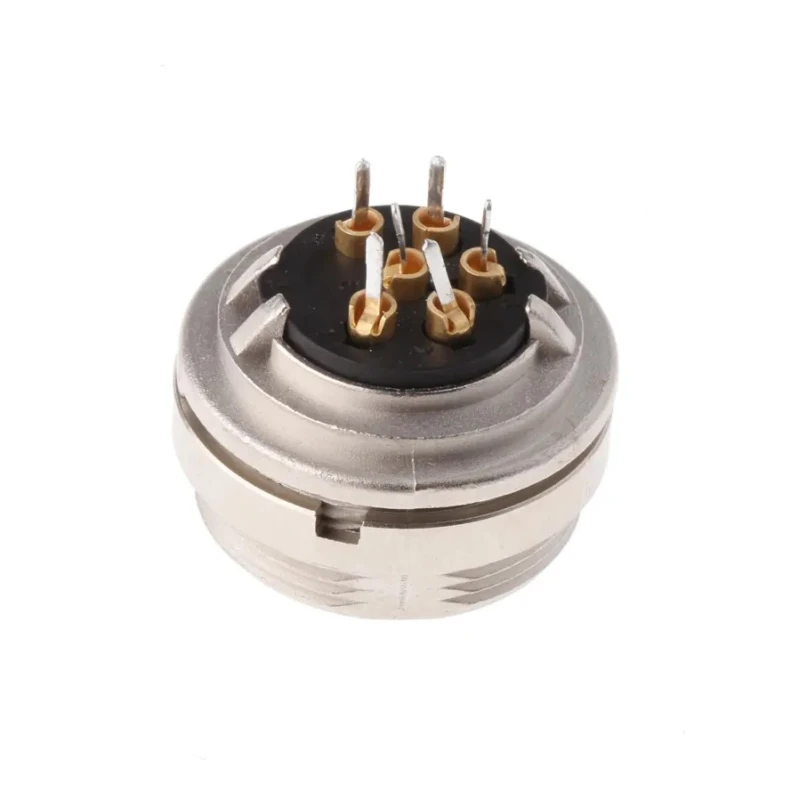 Lumberg 6 Pole Straight M16 DIN Socket Panel Mount Female Threaded Connector 5A 250V AC KGR 60