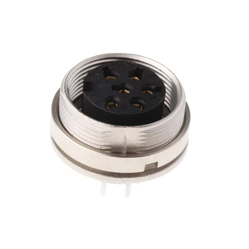 Lumberg 6 Pole Straight M16 DIN Socket Panel Mount Female Threaded Connector 5A 250V AC KGR 60
