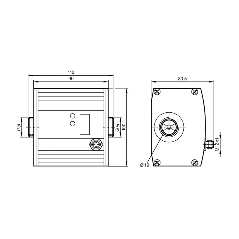 ifm electronic SU Series Electronic Ultrasonic Flow Meter 0L/min to 50L/min, G 3/4 in SU7000