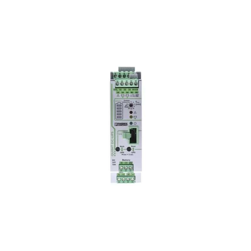 Phoenix Contact Uninterruptible Power Supply, 10A Current, 24V DC Input and Output, 240W Power, DIN Rail Mount, Model 2320225