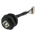 Amphenol Socapex USB Connector Type B Straight Male/Female 5A 5V IP67 USB 2.0 