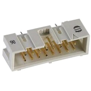 HARTING PCB Header SEK 18 Series Straight Through Hole, Shrouded, 16 Contacts, 2 Rows, 2.54 mm Pitch, 1A 09185167324