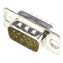 HARTING D-Sub 9 Way Straight 2.77 mm Pitch Panel Mount D-Sub Connector with Flange Male 09670095604