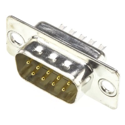 HARTING D-Sub 9 Way Straight 2.77 mm Pitch Panel Mount D-Sub Connector with Flange Male 09670095604