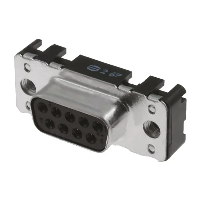 HARTING 0966 9 Way Straight 2.74 mm Pitch Through Hole D-Sub Connector with Board Lock 09661556511