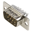 HARTING D-Sub 9 Way Straight 2.77 mm Pitch Panel Mount D-Sub Connector with Flange Male 09672095604