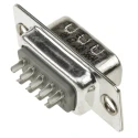 HARTING D-Sub 9 Way Straight 2.77 mm Pitch Panel Mount D-Sub Connector with Flange Male 09672095604
