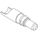 HARTING Backplane Connector Contact 09 03 Series, Straight Male, Gold over Nickel Plating, Copper Alloy, 40A 09030006103