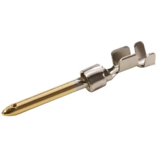 HARTING D-Sub Standard Series Male Crimp D-Sub Connector Contact, Brass, Gold over Nickel Plating, 24 AWG 09670007177