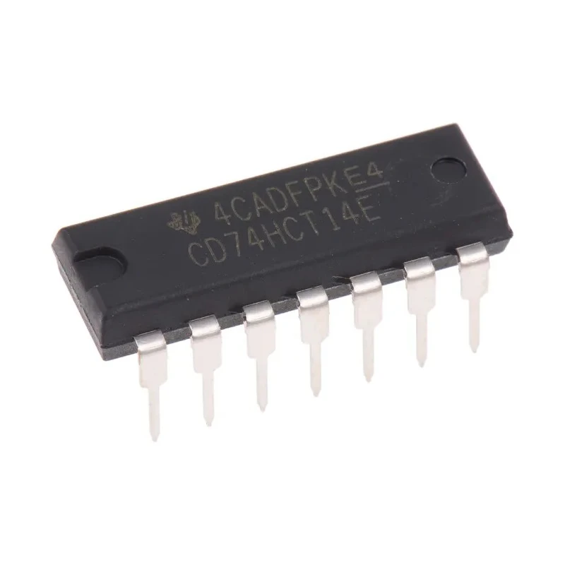 Texas Instruments Schmitt Trigger Input Inverter Logic IC CD74HCT14E 6 Elements, 14-Pin PDIP