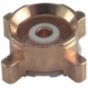 Huber+Suhner MMBX Series Coaxial Connector Surface Mount Male, 50 Ω, Straight Body, Solder Termination 82_MMBX-S50-0-1/111_NE