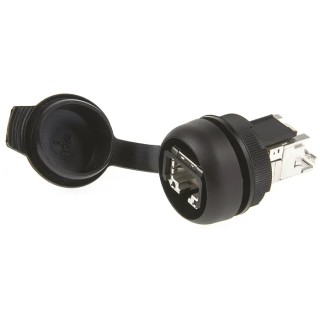 Weidmüller FrontCom Micro Series RJ45 Connector Female Cable Cat6a 360° Shielded Straight 1 Port 1 Way RJ45