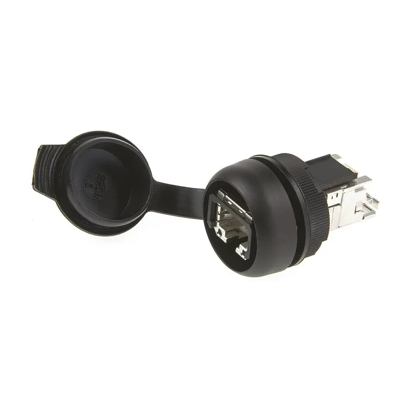 Weidmüller FrontCom Micro Series RJ45 Connector Female Cable Cat6a 360° Shielded Straight 1 Port 1 Way RJ45