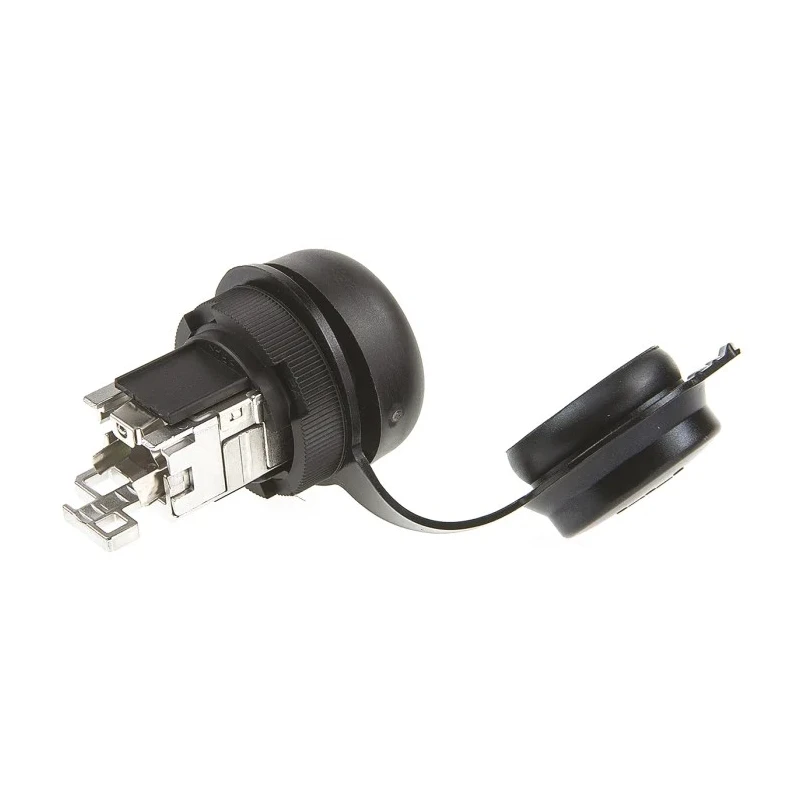 Weidmüller FrontCom Micro Series RJ45 Connector Female Cable Cat6a 360° Shielded Straight 1 Port 1 Way RJ45
