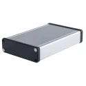 Hammond Silver Aluminium Enclosure 160 mm Length x 106.1 mm Width x 33.6 mm Height IP54 Rated 1455L1602