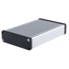 Hammond Silver Aluminium Enclosure 160 mm Length x 106.1 mm Width x 33.6 mm Height IP54 Rated 1455L1602