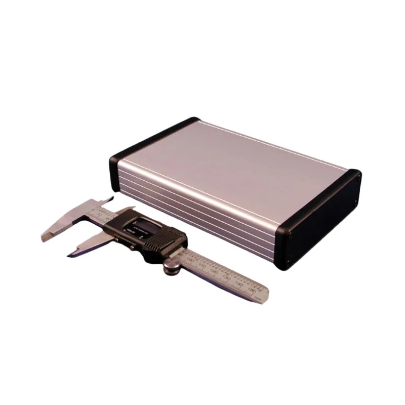 Hammond Silver Aluminium Enclosure 160 mm Length x 106.1 mm Width x 33.6 mm Height IP54 Rated 1455L1602