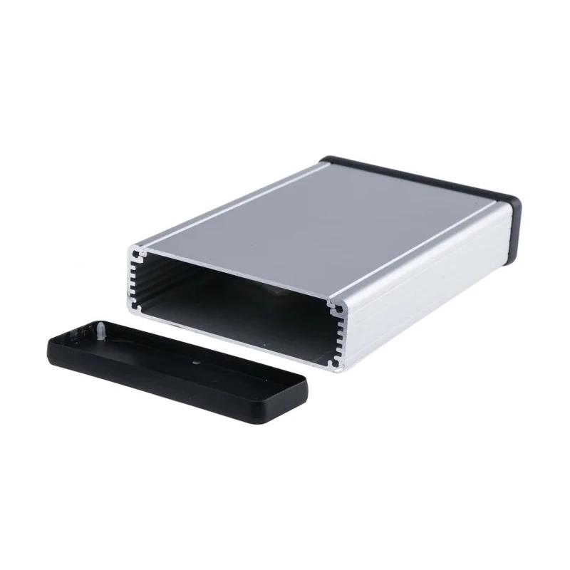 Hammond Silver Aluminium Enclosure 160 mm Length x 106.1 mm Width x 33.6 mm Height IP54 Rated 1455L1602