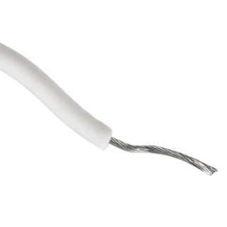 Alpha Wire Hook Up Wire Silicone Series White 0.75 mm² 18 AWG Copper Conductor Flame Retardant Silicone Rubber 391845 WH005