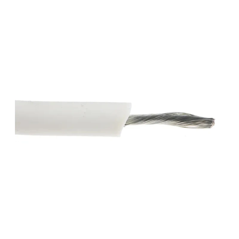 Alpha Wire Hook Up Wire Silicone Series White, 3.3 mm² Cross Sectional Area, 12 AWG, 65 x 0.25 mm Core Strands 391297 WH005