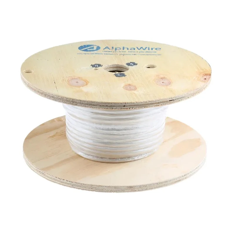 Alpha Wire Hook Up Wire Silicone Series White, 3.3 mm² Cross Sectional Area, 12 AWG, 65 x 0.25 mm Core Strands 391297 WH005