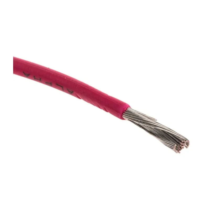 Alpha Wire Ecogen Ecowire Series Red 0.75 mm² Hook Up Wire, 18 AWG, 16/0.25 mm Core Strands, 305 m, Modified 6715 RD001