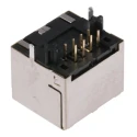 Bel-Stewart Shielded Cat6a RJ45 Female Modular Jack Connector, Through Hole, Right Angle, 1 Port 8 Way  RJ45