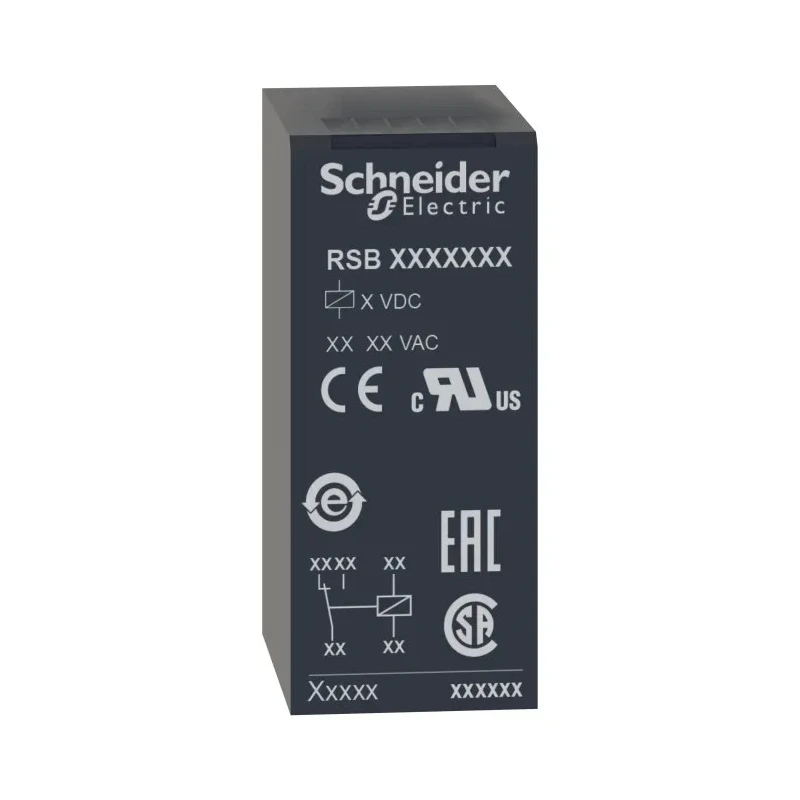 Schneider Electric PCB Power Relay 230V ac Coil 8A Switching Current DPDT Harmony Relay RSB RSB2A080M7