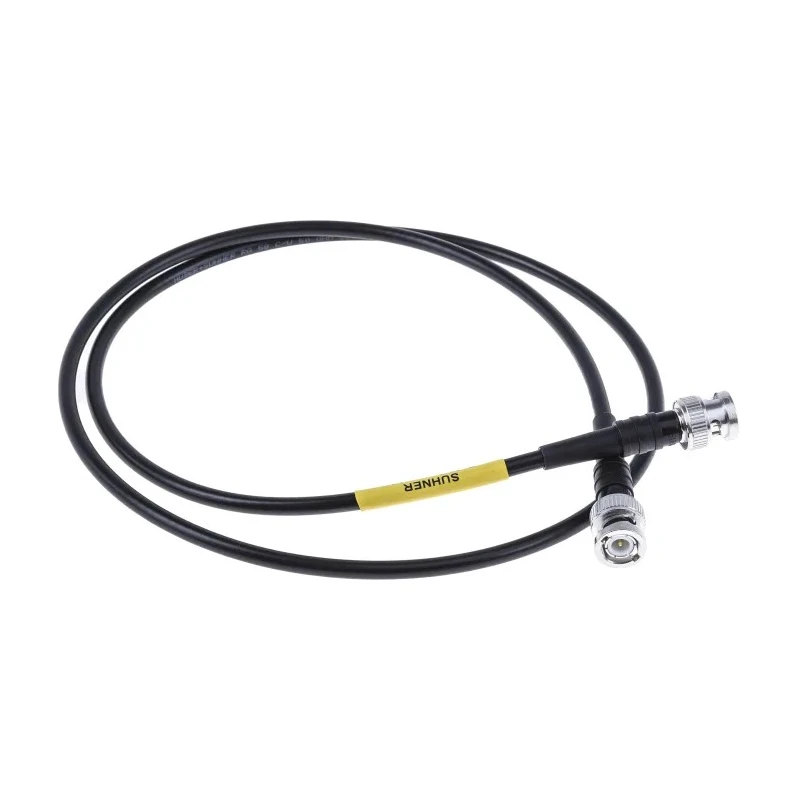 Huber+Suhner BNC Test Lead Black 2.5kV Voltage 1 m Lead Length RG58/BNCm/BNCm/1000
