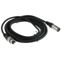 RS PRO Female XLR to Male XLR Audio Cable, Black Jacket Polyvinyl Chloride, 5 m Length 742-4501