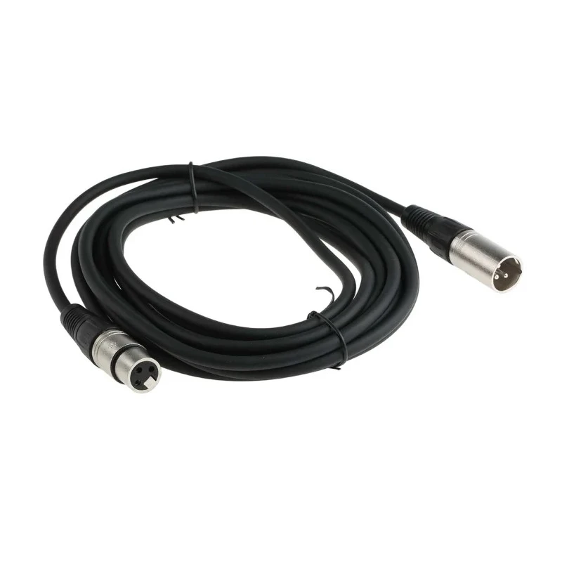 RS PRO Female XLR to Male XLR Audio Cable, Black Jacket Polyvinyl Chloride, 5 m Length 742-4501