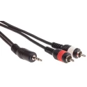 RS PRO Male 3.5 mm Stereo Jack to Male RCA x 2 Auxiliary Cable, Black, 10 m 742-4554