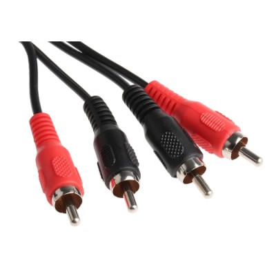 RS PRO Male Phono to Male Phono Auxiliary Cable, Black, 1 m 742-4579