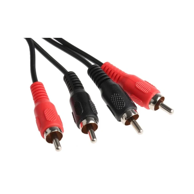 RS PRO Male Phono to Male Phono Auxiliary Cable, Black, 1 m 742-4579
