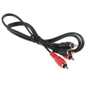 RS PRO Male Phono to Male Phono Auxiliary Cable, Black, 1 m 742-4579