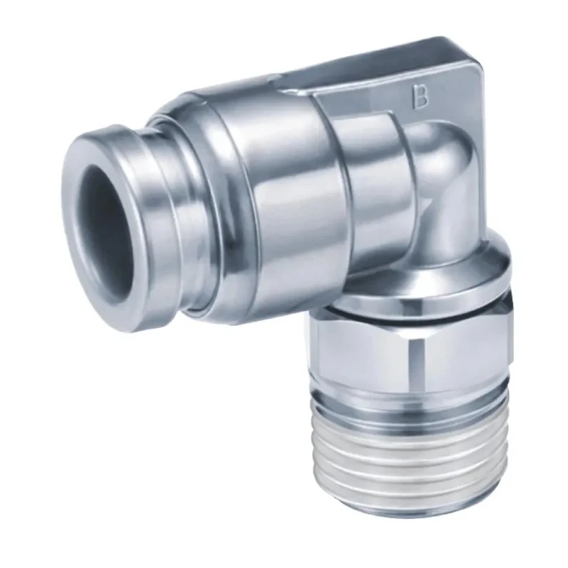 SMC KQG2 Series Stainless Steel Pneumatic Fitting Male R 1/4 in Threaded-to-Tube 8mm Push-in SUS316 Japan 