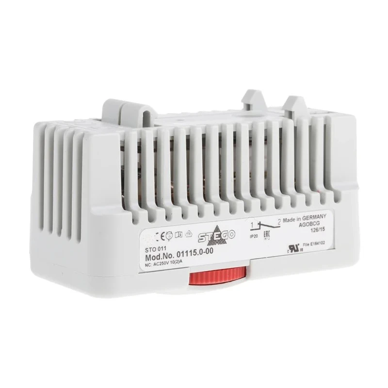 STEGO SPST Mechanical Enclosure Thermostat 250V AC, 0 to 60°C Setting Range, Max 80°C Operating Temperature 01115.0-00