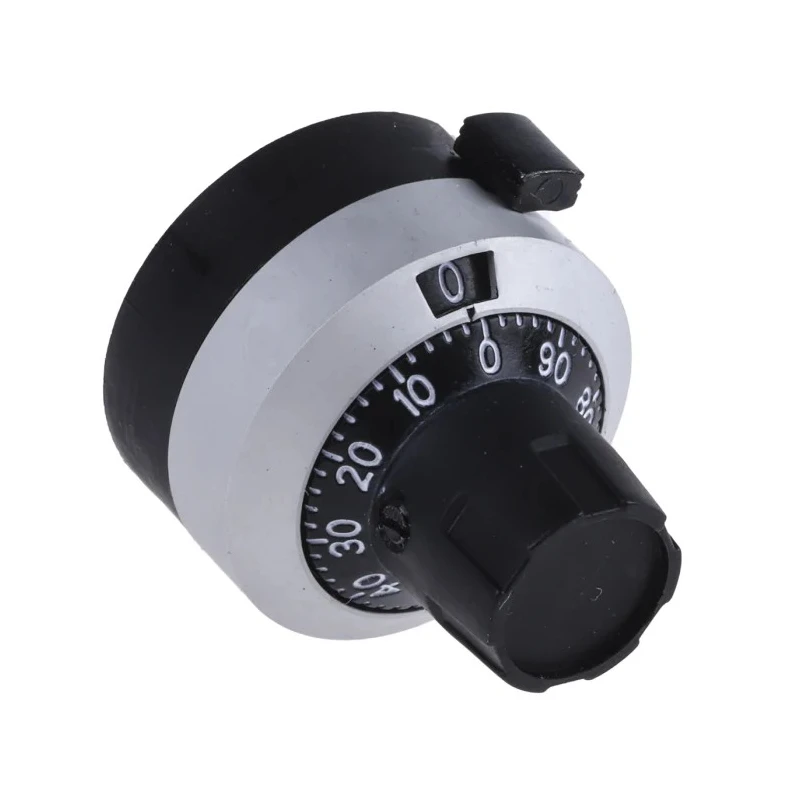Bourns 22.8 mm Knob Diameter Black Chrome Potentiometer Knob for 6.35 mm Shaft Circular H-516-6A