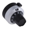 Bourns 22.8 mm Knob Diameter Black Chrome Potentiometer Knob for 6.35 mm Shaft Circular H-516-6A