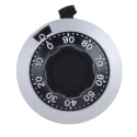 Bourns 22.8 mm Knob Diameter Black Chrome Potentiometer Knob for 6.35 mm Shaft Circular H-516-6A