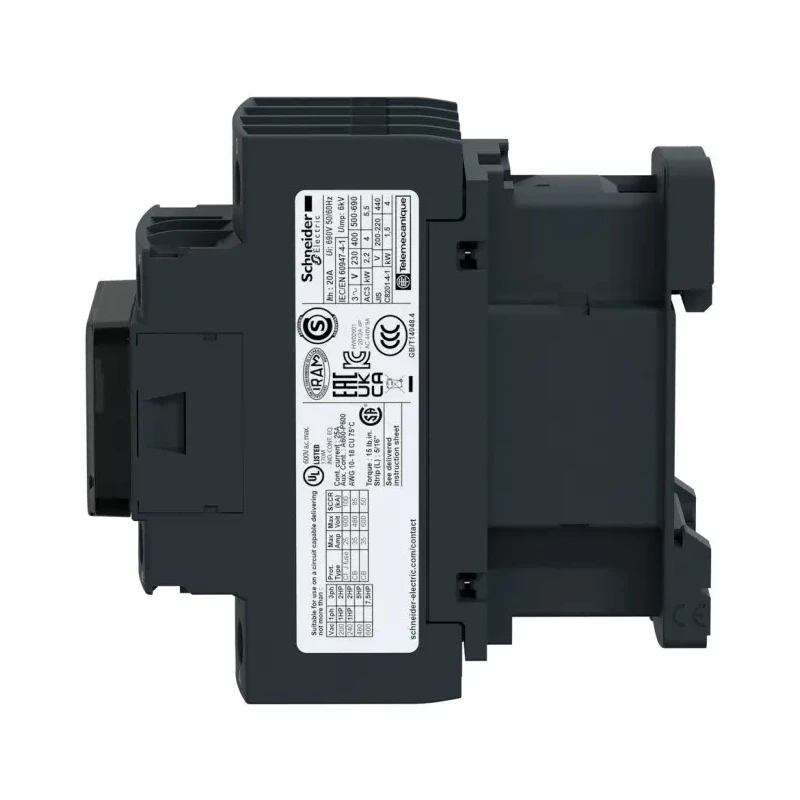 Schneider Electric LC1D Contactor, 48V DC Coil, 4-Pole, 9A 24V, 2 NO/2 NC, 690V AC/DC LC1D098ED