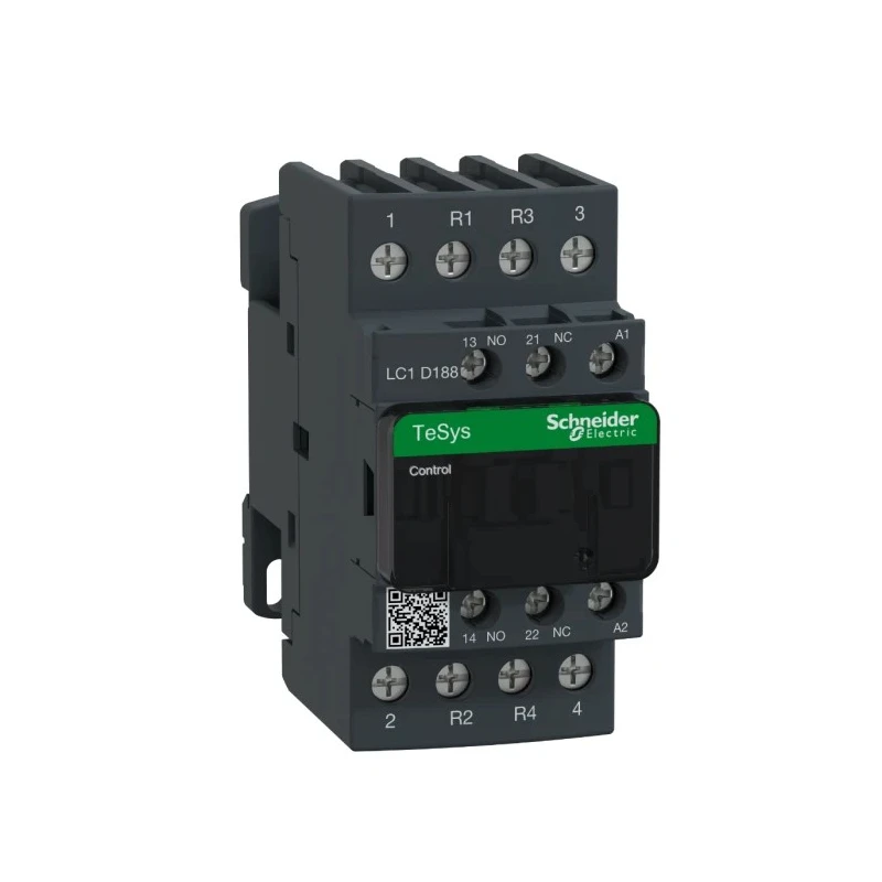 Schneider Electric Series 4-Pole Contactor, 220V AC Coil, 32A 230V Contact Current, 2 NO/2 NC, 690V AC/DC, DIN Rail LC1D