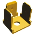 TE Connectivity FASTON .250 Yellow Uninsulated Male Spade Connector Stud 6.35 x 0.81 mm Tab Size 62261-1