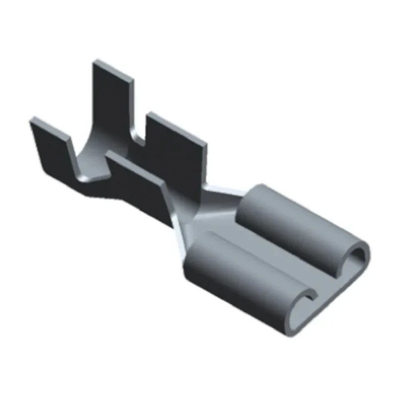 TE Connectivity Phosphor Bronze Crimp Terminal Housing 6.35 mm Tab Size Black 42437-5
